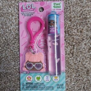 L.O.L Surprise Pink And Blue Character Lip Gloss Keychain